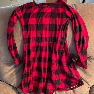 Red & black plaid dress